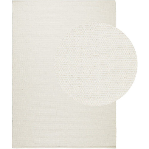 Lifa Living - Vloerkleed - 70% Wol 30% Katoen - 160 x 230 cm - Wit