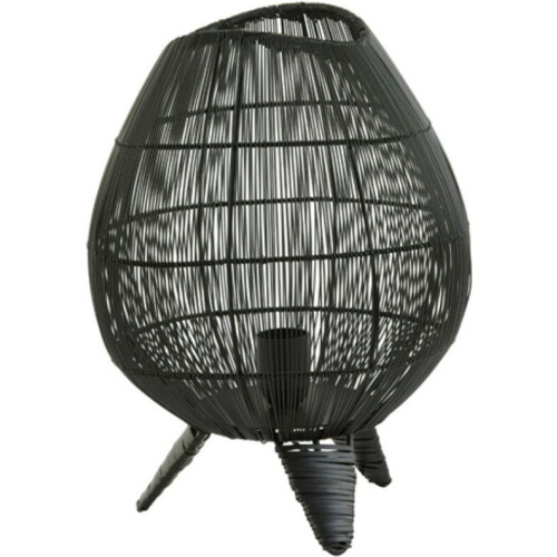 Light & Living Yumi - Tafellamp - Ø28cm - Modern - Zwart Tweedehands
