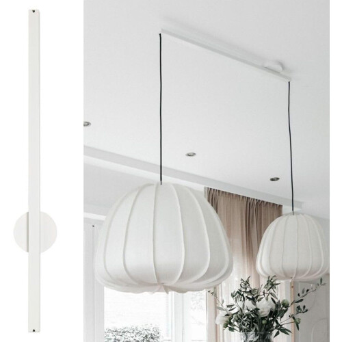 Lightswing® Twin 90cm - Ophangsysteem voor 2 Hanglampen tot 3,5 KG per lamp - Mat Wit