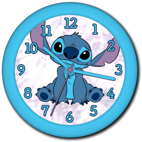 Lilo&Stitch - Wandklok -Ø25 cm - Blauw