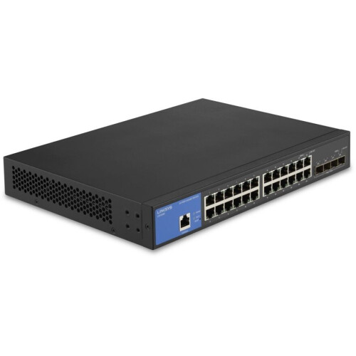 Linksys LGS328C-EU - Managed Switch - 24x 1Gbps Ethernet 4x SFP+ - 23,95W Tweedehands