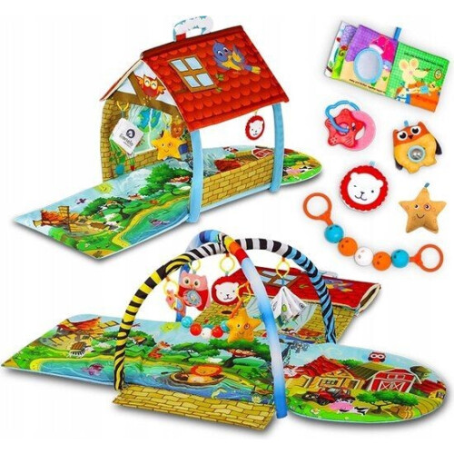 Lionelo Agnes Plus - Speelkleed 2in1 - Educatief met huisje - Rood