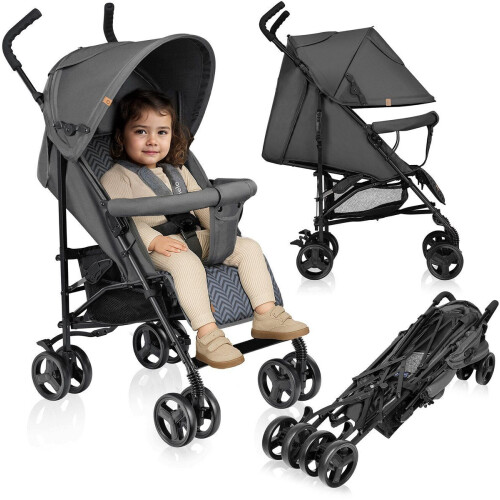 Lionelo Elia - Buggy - Lichte 7kg - Verstelbare rugleuning - Geschikt tot 15kg - Muskietennet - Grote mand Tweedehands