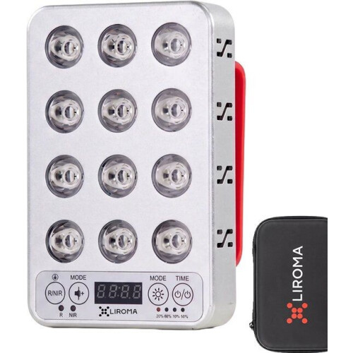 LIROMA® Draadloze Roodlichttherapie Lamp - Portable Infraroodlamp - 6 Golflengten - Spierherstel - Huidverbetering Tweedehands