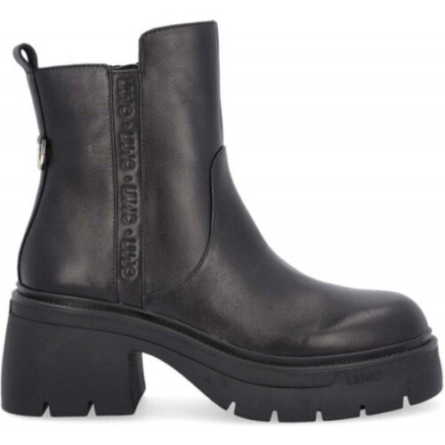 Liu Jo Carrie 06 - Enkellaarzen - Leer - Hakhoogte 3-4 cm - Zwart (39)