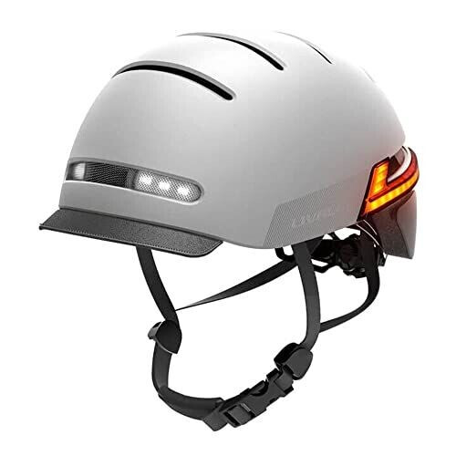 Livall BH51M Neo Grey Medium - (Smart) fietshelm - SOS functie - LED richtingaanwijzer - Smart verlichting