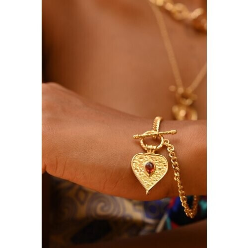Loft and Daughter dames vegan Armband Love Is The Highest Vibration Goud Vermeil Tweedehands