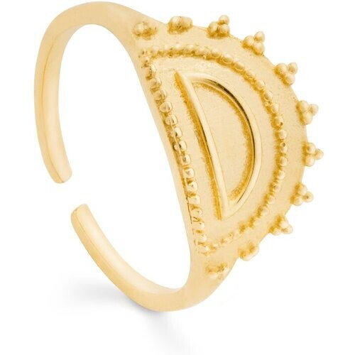 Loft and Daughter dames vegan Half Moon Ring Verguld Tweedehands