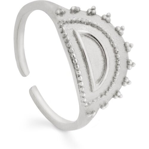 Loft and Daughter dames vegan Half Moon Ring Zilver Tweedehands