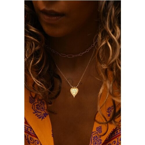Loft and Daughter dames vegan Ketting Levensboom Amulet Goud Vermeil