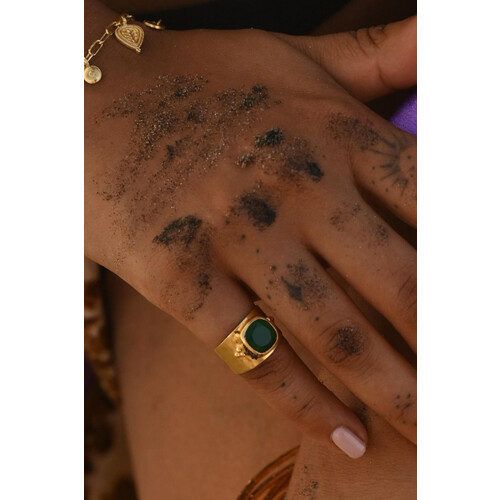 Loft and Daughter dames vegan Pinky Ring Power Goud Vermeil Tweedehands