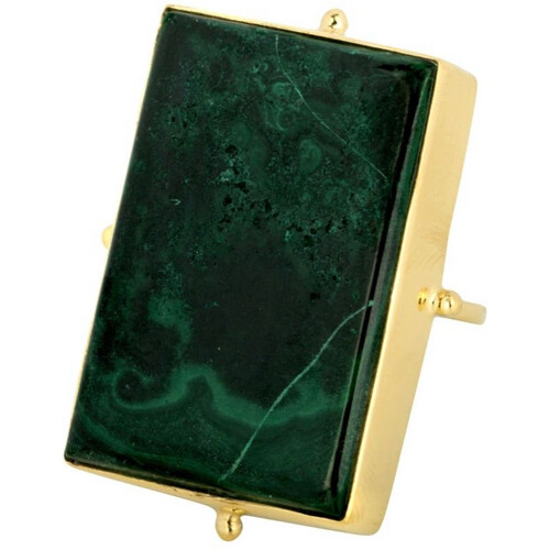 Loft and Daughter dames vegan Ring Anokhi B Malachiet Goud Vermeil Tweedehands
