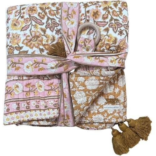 Loft and Daughter unisex vegan Picknickkleed Roze/Oker Tweedehands