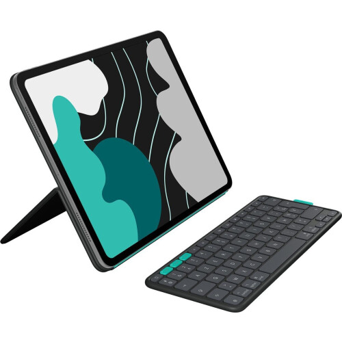 Logitech 920-013383 - Flip Folio Toetsenbordcase - Bescherming en afneembaar toetsenbord - Graphite (2024, 2025)