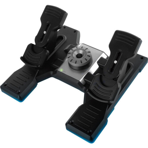 Logitech G Saitek Pro Flight Rudder Pedalen - Stille en precieze actie - Zwart Tweedehands