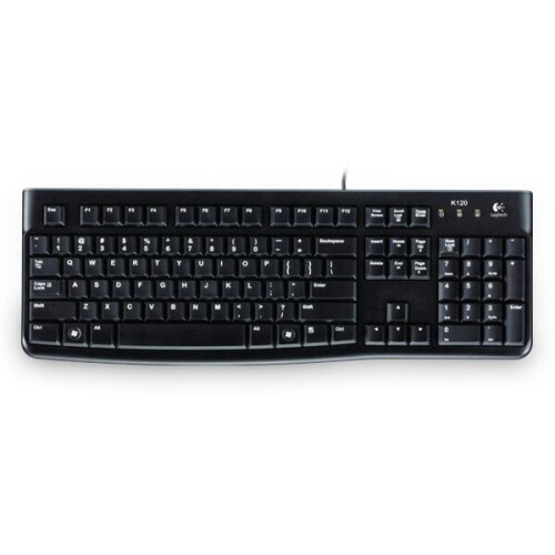 Logitech K120 - Toetsenbord - Azerty BE - Draad - Morsbestendig Tweedehands
