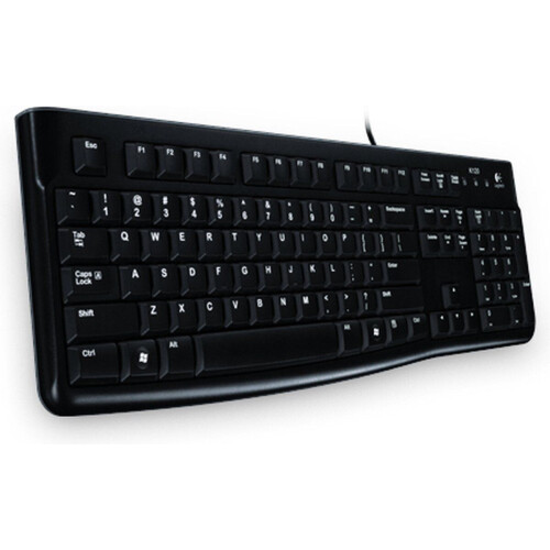 Logitech K120 - USB Toetsenbord - Morsbestendig - Qwerty Oekraïens - Zwart Tweedehands