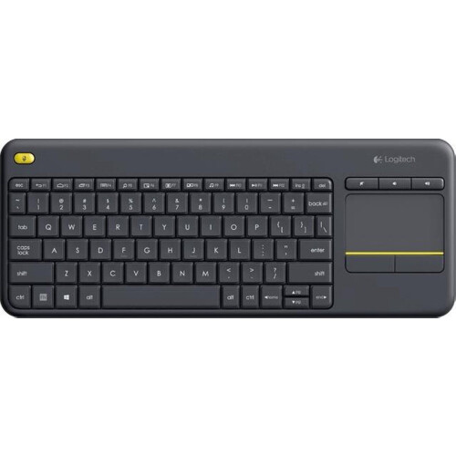 Logitech K400 Plus - Draadloos toetsenbord met touchpad - QWERTY - zwart Tweedehands