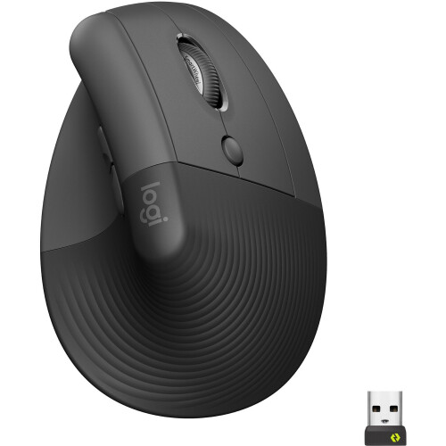 Logitech Lift - Ergonomische muis - Draadloos - Rechtshandig - Grafiet