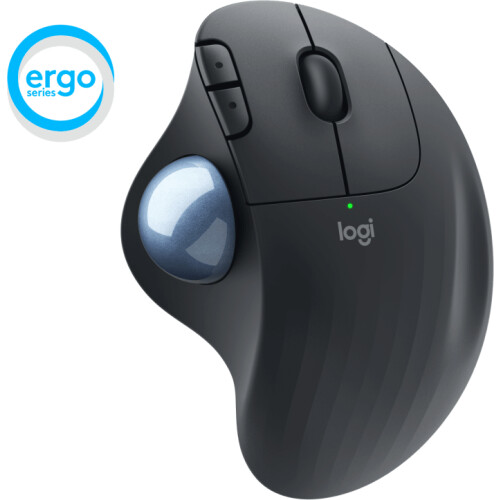 Logitech M575 Ergo - Draadloze trackball - Ergonomisch ontwerp - Grafiet