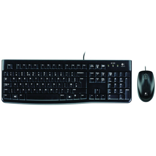 Logitech MK120 - Desktopset - Bedraad USB AZERTY FR - Zwart