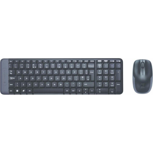 Logitech MK220 - Draadloos Toetsenbord en Muis - USB-dongle - Zwart Tweedehands