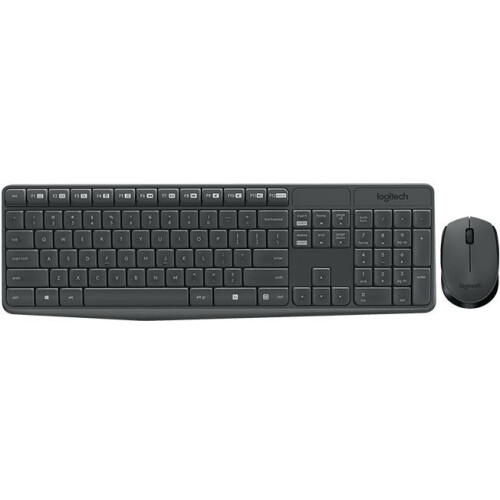 Logitech MK235 - Draadloos Toetsenbord met Muis - AZERTY FR - Grijs Tweedehands