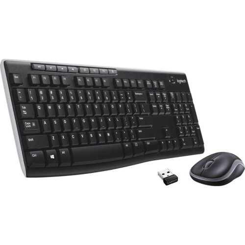 Logitech MK270 - Draadloos Toetsenbord en Muis - 2.4GHz - Zwart