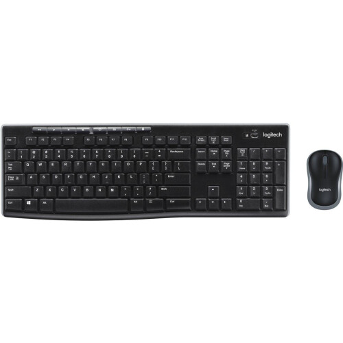 Logitech MK270 - Draadloos Toetsenbord en Muis - Morsbestendig - Zwart