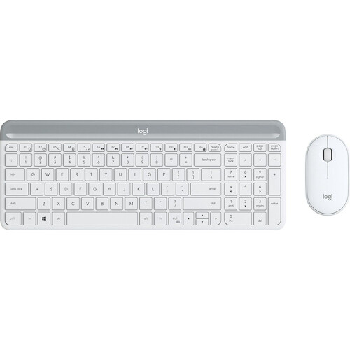 Logitech MK470 - Draadloos Toetsenbord en Muis - Stil en Compact - Wit Tweedehands
