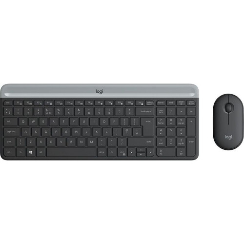 Logitech MK470 - Draadloos Toetsenbord met Muis - Azerty FR - Grafiet Tweedehands