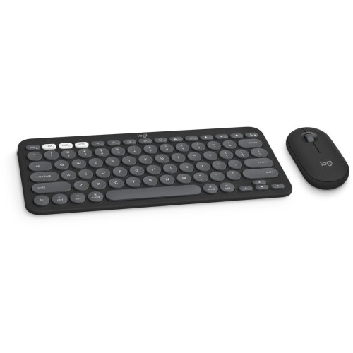 Logitech Pebble 2 - Draadloze Toetsenbord en Muis Combo - Azerty FR - Grafiet