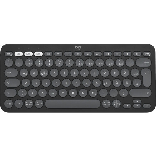 Logitech Pebble Keys 2 K380s - Toetsenbord - Draadloos - Qwertz DE - Grafiet