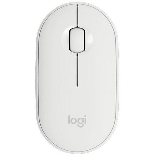 Logitech Pebble M350 - Draadloze muis - Stil klikken en scollen - Wit