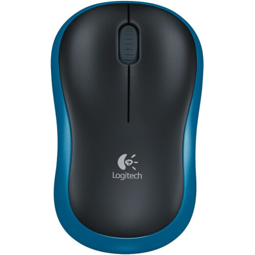 Logitech Wireless Mouse M185 - Draadloos - 1.000dpi - Zwart/blauw Tweedehands