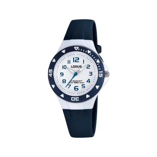 Lorus Young RRX43CX9 - Kinder Horloge - Lichtfunctie - Wit/Blauw - 30 mm Tweedehands