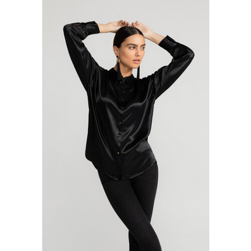 LOVJOI dames vegan Blouse Alaiya Zwart Tweedehands