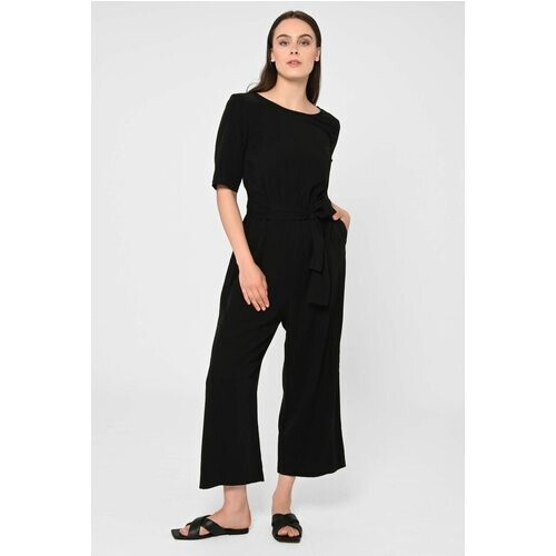 LOVJOI dames vegan Jumpsuit Staine Halve Mouw Zwart Tweedehands