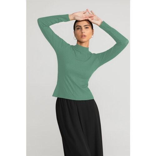 LOVJOI dames vegan Overhemd Met Opstaande Kraag Dimaya Varengroen Tweedehands