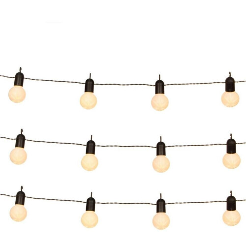 Luca Lighting - Feestverlichting - 20 LED lampjes warm wit - Zwart