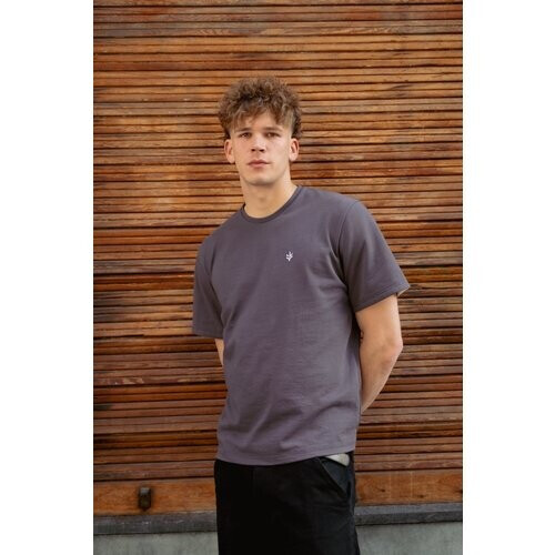 Lucid Collective mannen vegan T-Shirt Honet Antracietgrijs Tweedehands