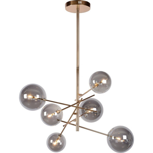 Lucide ALARA - Hanglamp -Ø 72 cm - LED G4 6x1,5W 2700K - Goud
