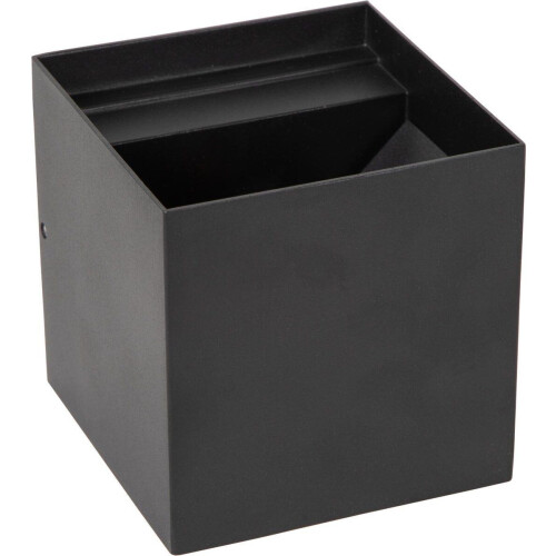 Lucide BOXX - Wandlamp LED Dimb. 2x3W 2700K IP54 Zwart (1 stuk) Tweedehands
