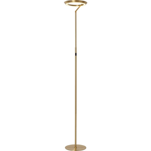 Lucide CELESTE - Vloerlamp -Ø 28 cm - LED Dimbaar 1x21W 2700K - Mat Goud / Messing