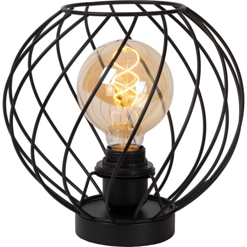 Lucide DANZA - Tafellamp - Ø 25 cm - Metaal - Zwart Tweedehands