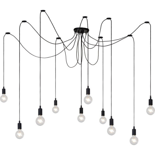 Lucide FIX Multiple - Hanglamp - 10xE27 - Dimbaar - Zwart