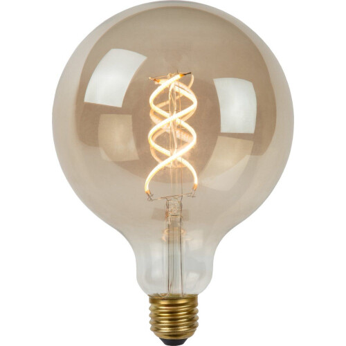 Lucide G125 - Filament lamp -Ø 12,5 cm - LED Dimb. - E27 - 1x5W 2200K - 3 StepDim - Fumé Tweedehands