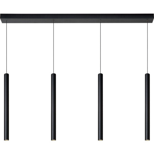 Lucide LORENZ - Hanglamp - Dimbaar LED 4x4W 3000K - Zwart Tweedehands