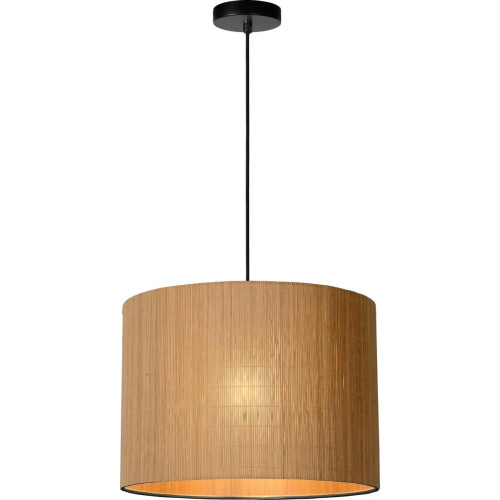 Lucide MAGIUS - Hanglamp -Ø 42 cm - Bamboe - Dimbaar - Naturel Tweedehands