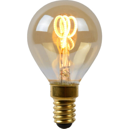 Lucide P45 - Filament lamp - Dimbaar LED E14 - 3W 2200K Amber